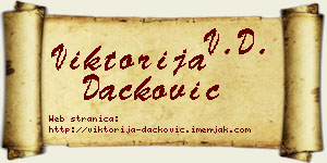 Viktorija Dačković vizit kartica